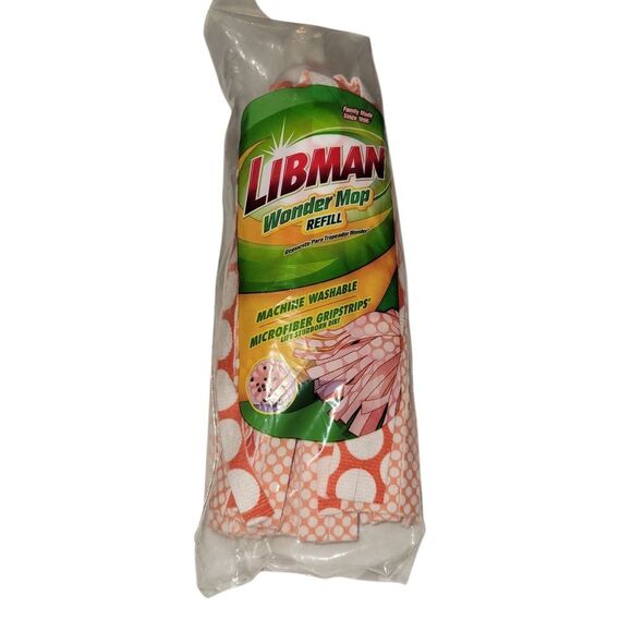 Libman Wonder Mop Refill with Orange and White Pattern - Picture 1 of 2